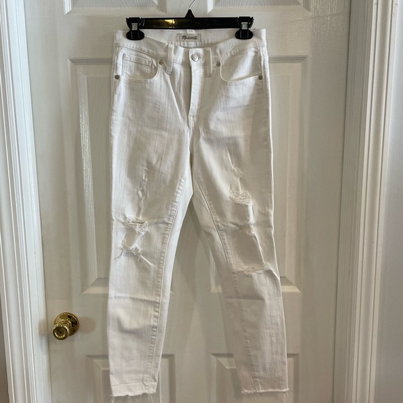 Madewell Jeans Madewell 9 High Rise White Skinny Jean Poshmark